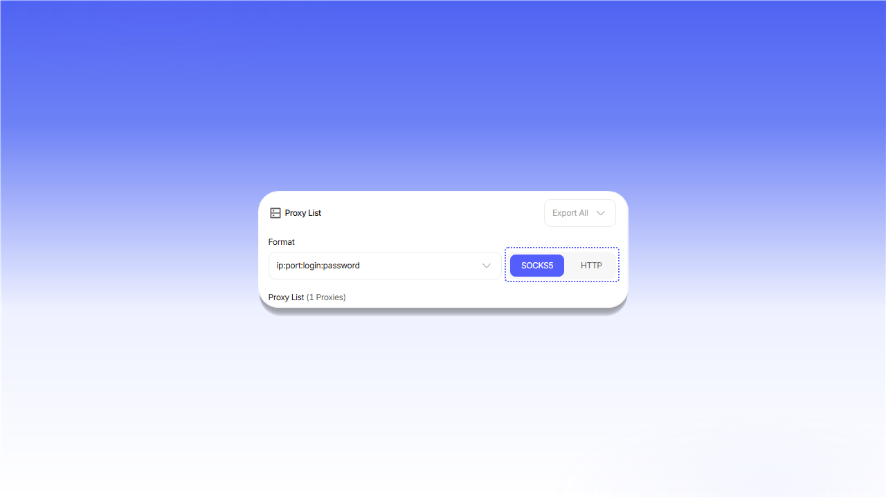 在 Proxy List 中切换协议